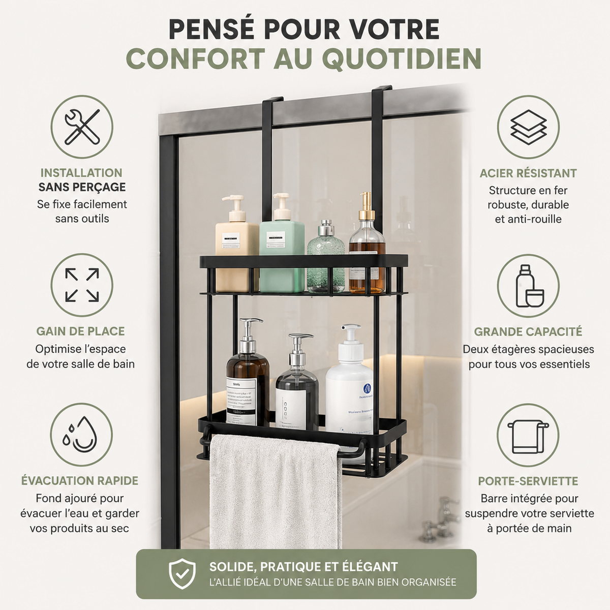 Étagère Suspendue pour Douche