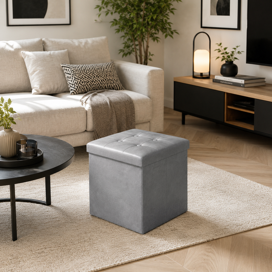 Pouf de rangement pliable 50 L