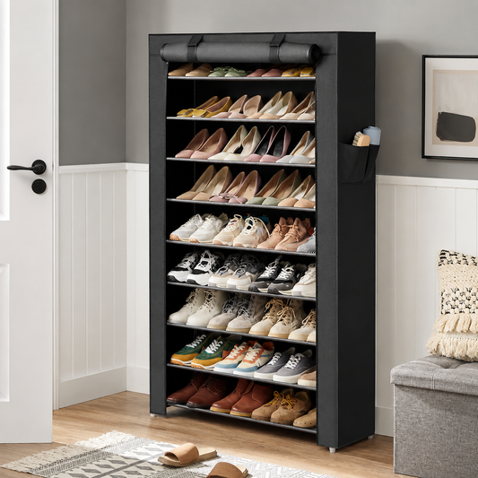 Armoire à chaussures 10 niveaux avec housse