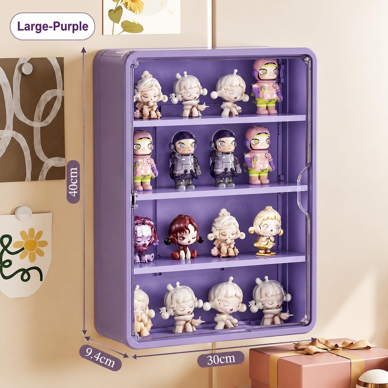 Boîte murale de rangement pour figurines