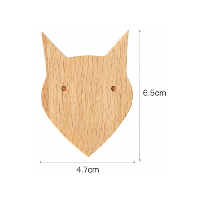 Crochet mural en bois animal – Décoration et rangement pour chambre d'enfant