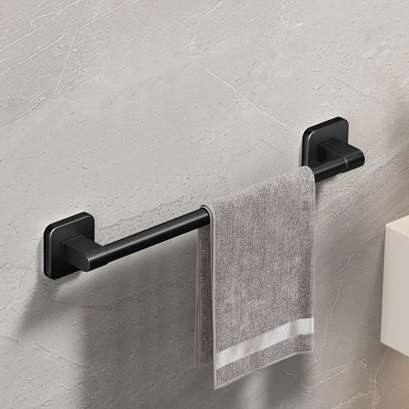 Porte-serviettes mural noir mat