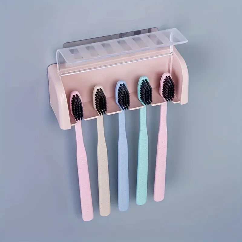 Porte-Brosses à Dents Mural avec Capot de Protection