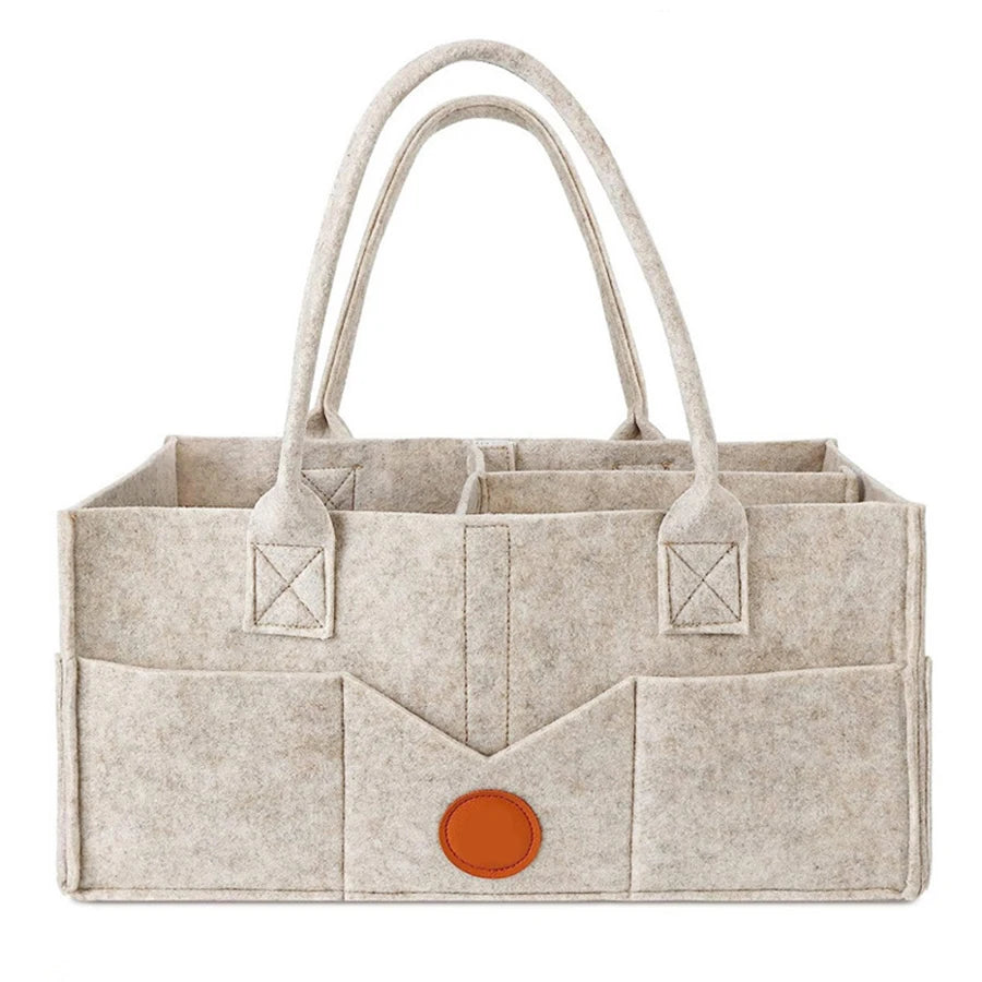 Organisateur de bébé en feutre – Panier de rangement portable à compartiments