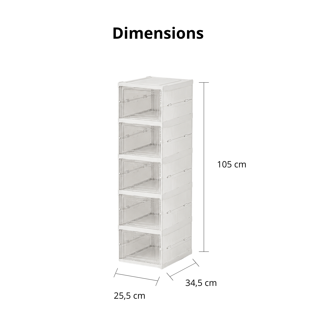 Boîte de rangement à chaussures pliable et empilable