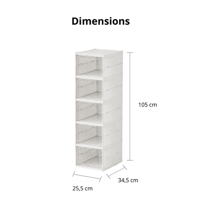 Boîte de rangement à chaussures pliable et empilable
