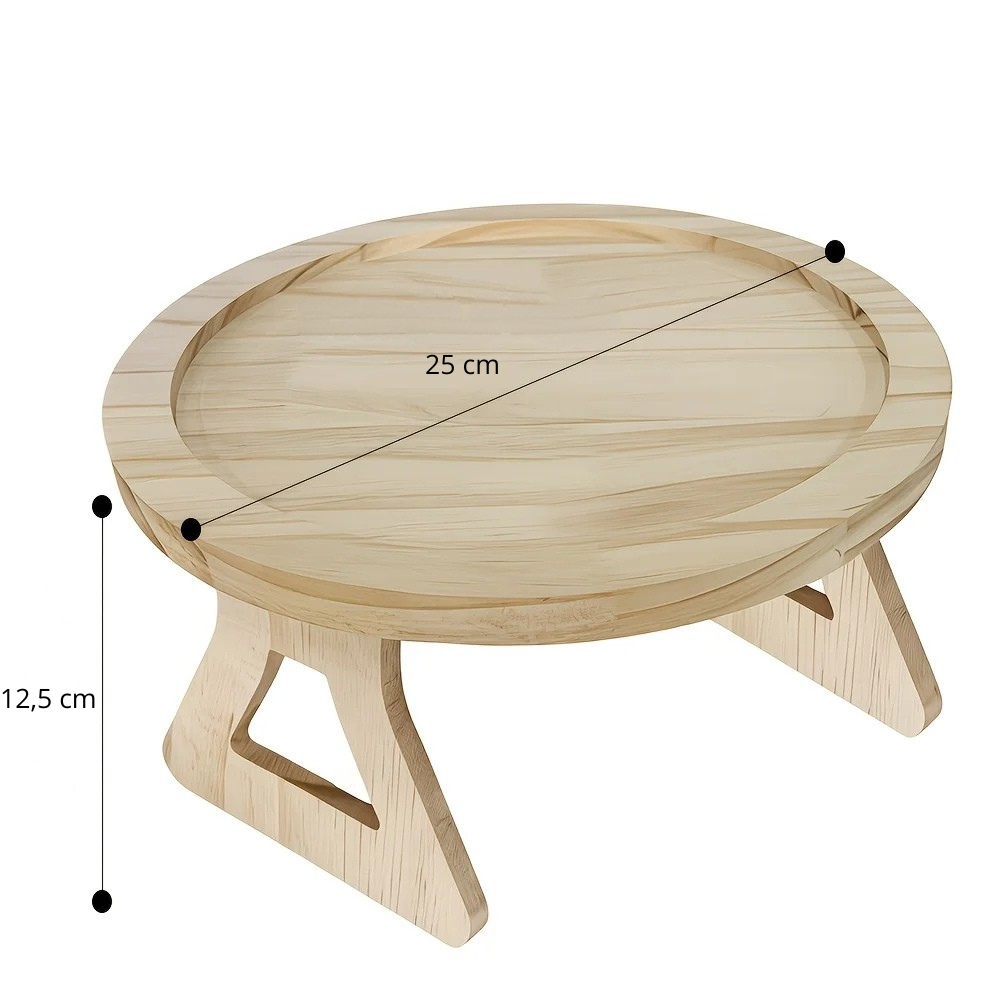 Plateau de Canapé en Bois – Table d'Appoint pour Accoudoir