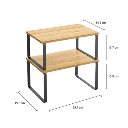 Étagère de Cuisine Extensible Bois & Métal