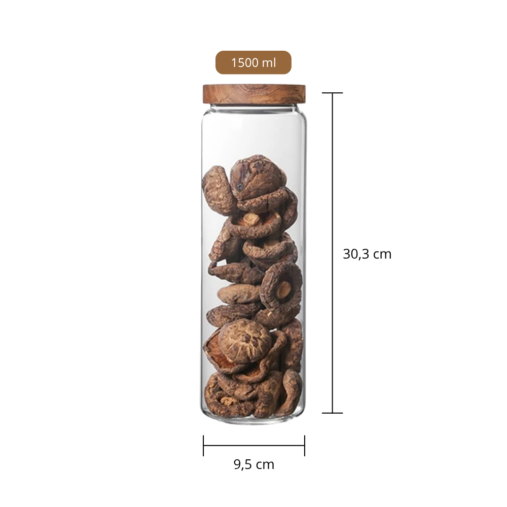 Bocaux Hermétiques Verre & Bois – Rangement Cuisine Élégant