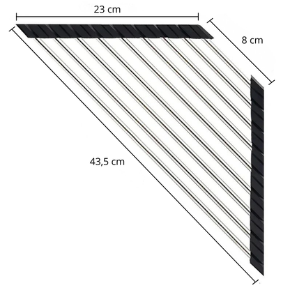Égouttoir d’angle enroulable pour évier