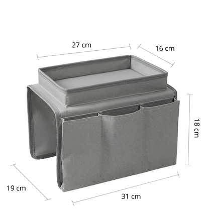 Organisateur d’Accoudoir de Canapé avec Plateau de Rangement