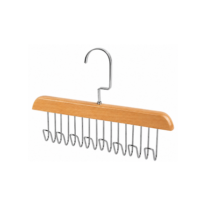 Cintre organisateur en bois multifonction