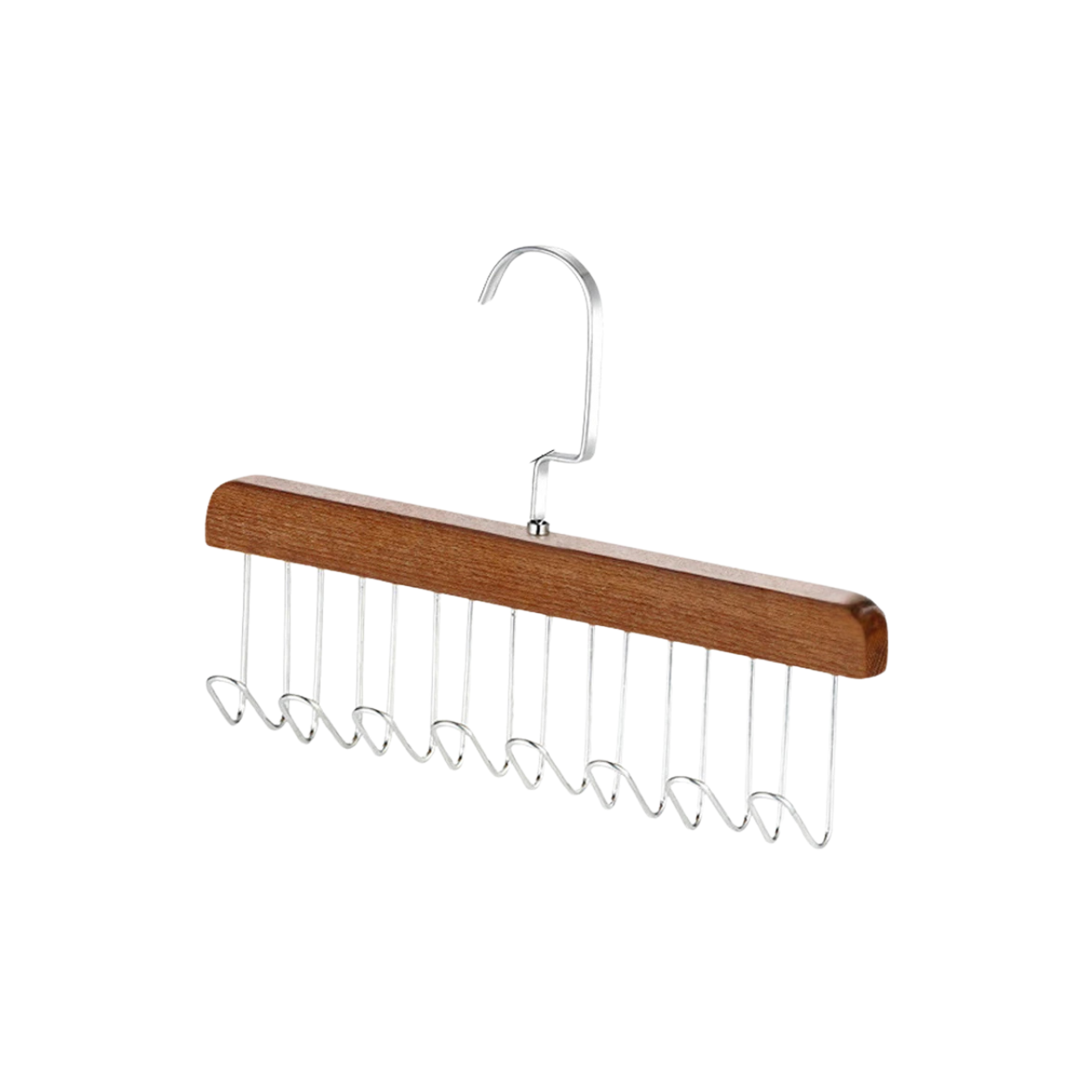 Cintre organisateur en bois multifonction