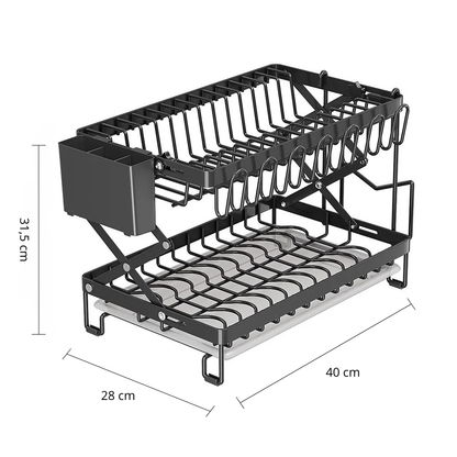 Égouttoir Vaisselle Pliable 2 Niveaux