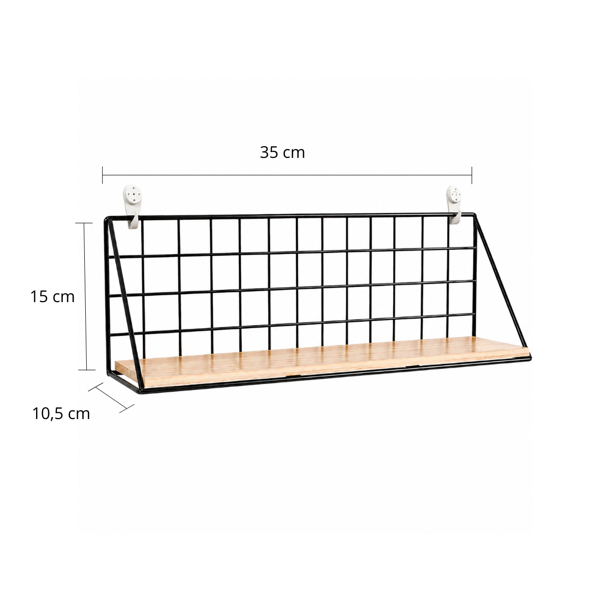 Étagère murale métal et bois pour salon