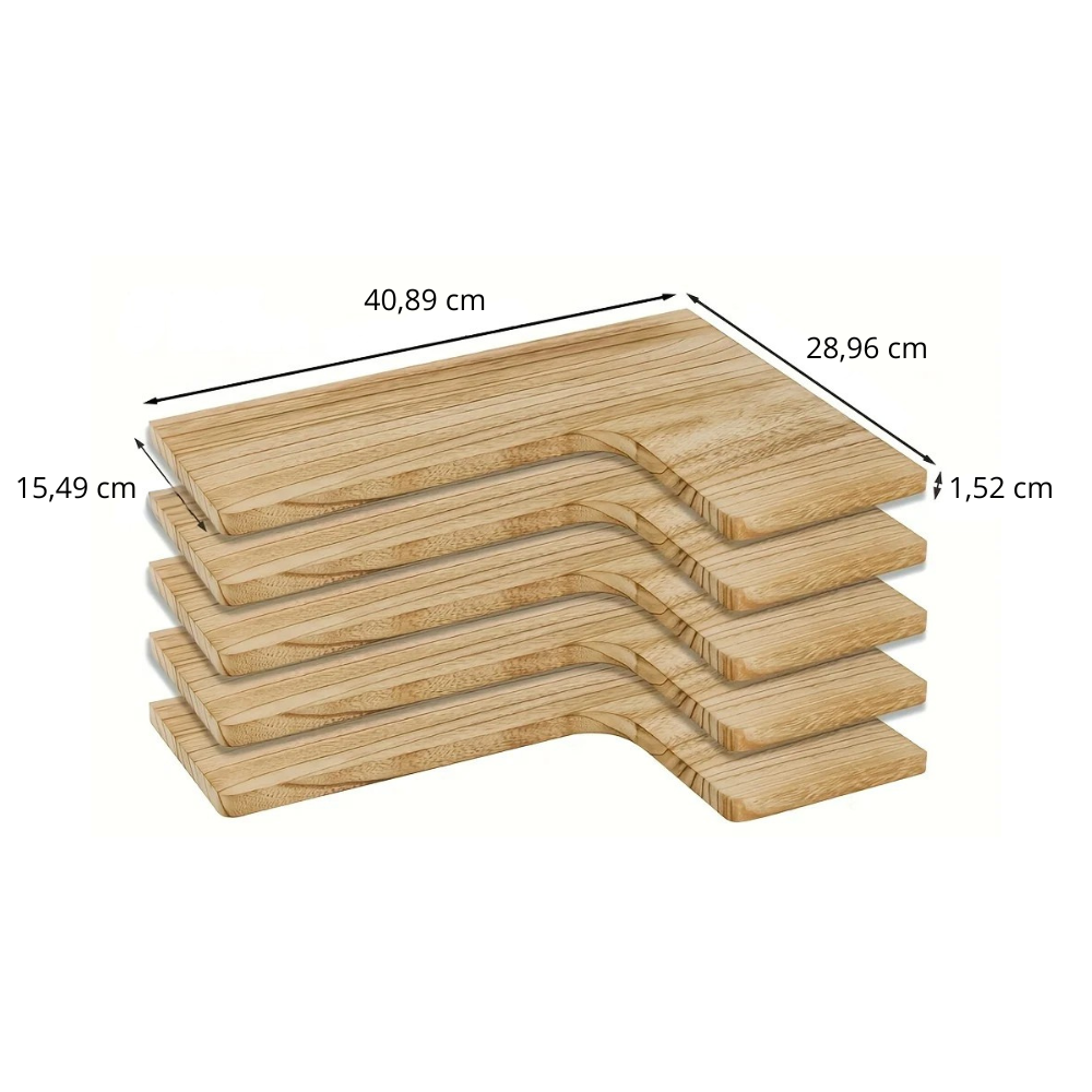 Étagère murale d'angle en bois