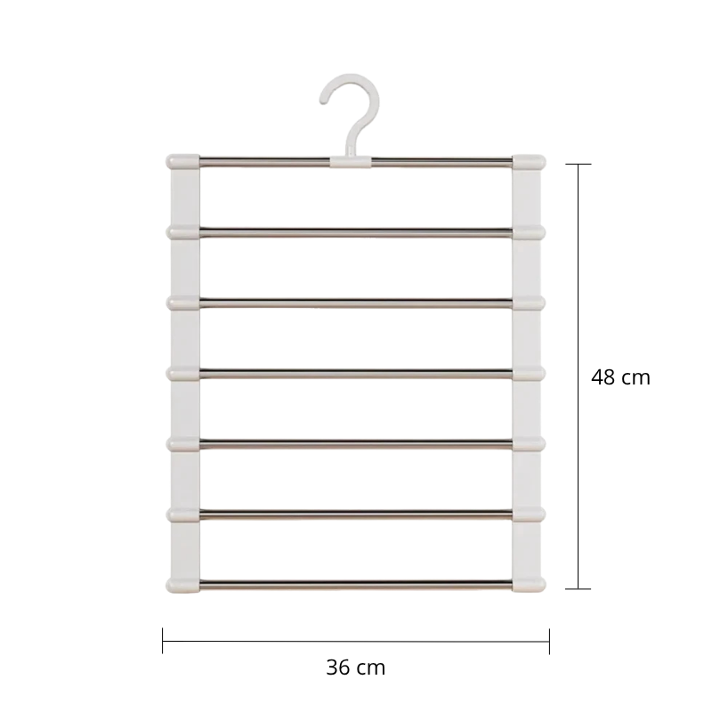 Cintre porte-pantalons à 7 barres