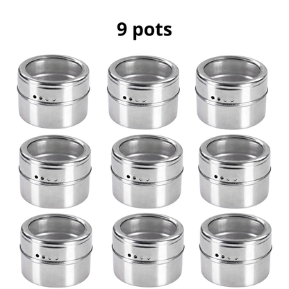 Pots à épices magnétiques