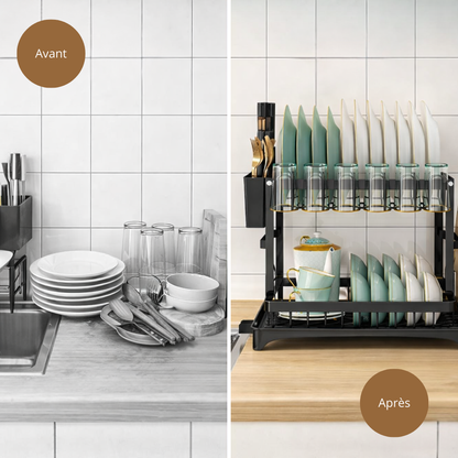 Égouttoir à Vaisselle Compact – Séchage Rapide & Rangement Optimal
