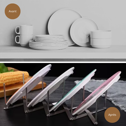 Organisateur d’Assiettes et Couvercles Extensible