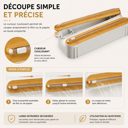 Distributeur mural 2 en 1 ou 3 en 1 avec découpe intégrée