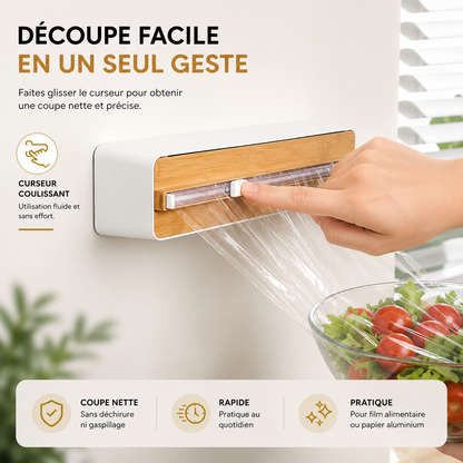 Distributeur mural 2 en 1 ou 3 en 1 avec découpe intégrée