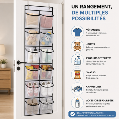 Organisateur de Chaussures Suspendu – 12 Poches Gain de Place