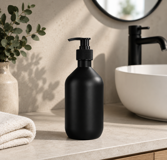 Distributeur de savon rechargeable 500 ml noir mat