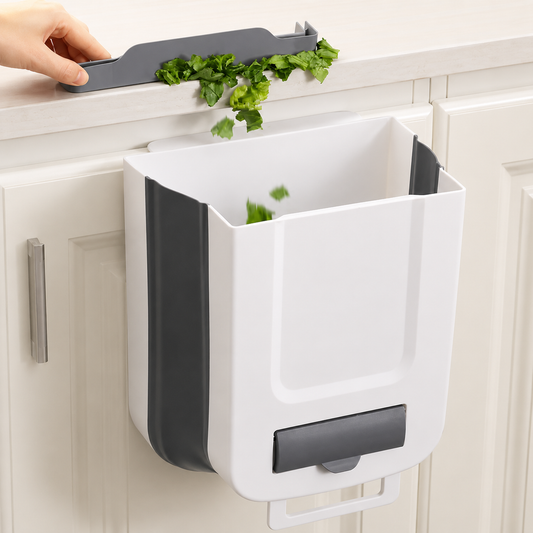 Poubelle de cuisine pliable à suspendre