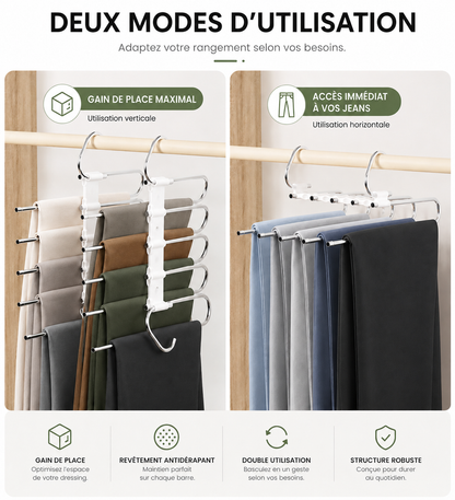 Cintre Multi-Pantalons Gain de Place