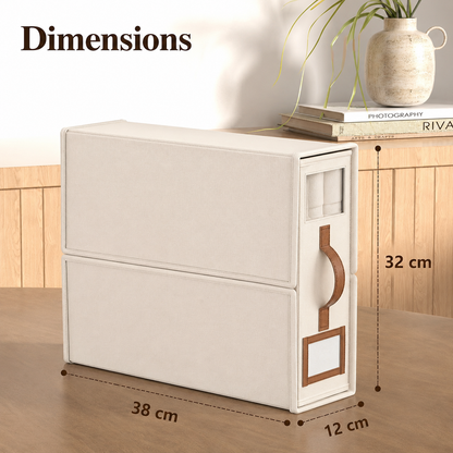 Boîte de rangement pour linge de lit avec fenêtre de visualisation