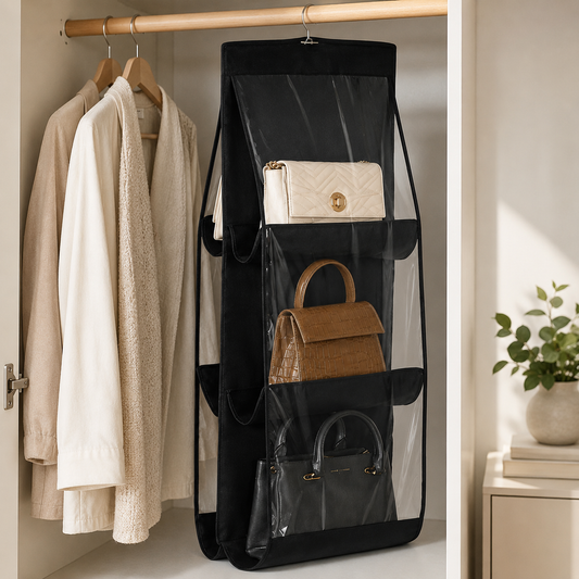 Rangement suspendu pour sacs à main – Organisateur 6 poches