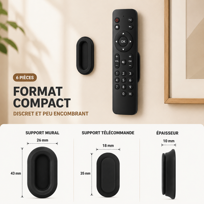 Lot de 6 Supports Magnétiques pour Télécommandes