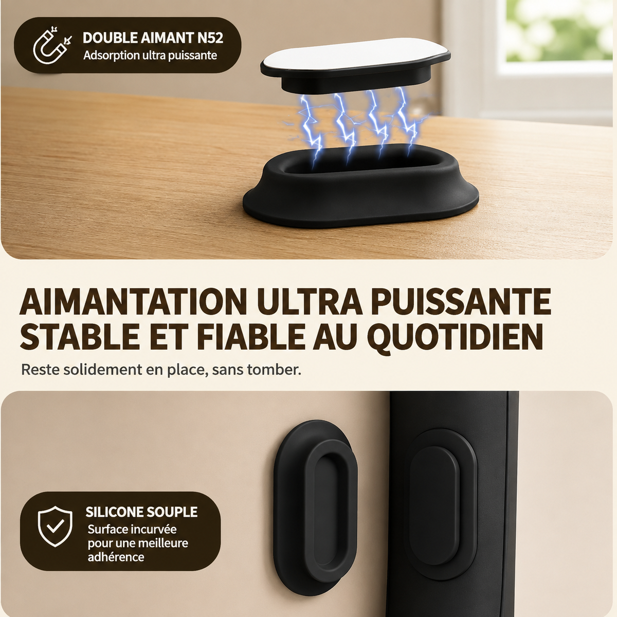 Lot de 6 Supports Magnétiques pour Télécommandes