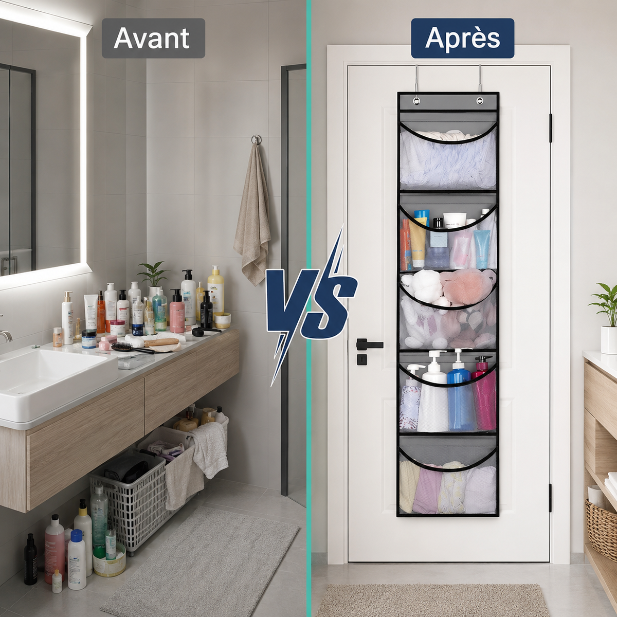 Organisateur Suspendu de Porte – 5 Poches
