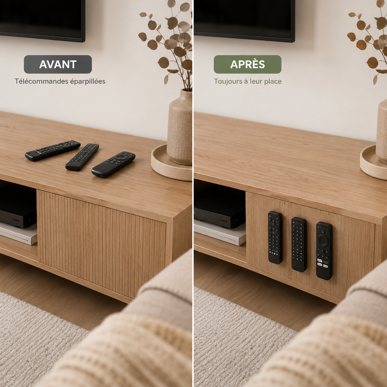 Support magnétique pour télécommandes