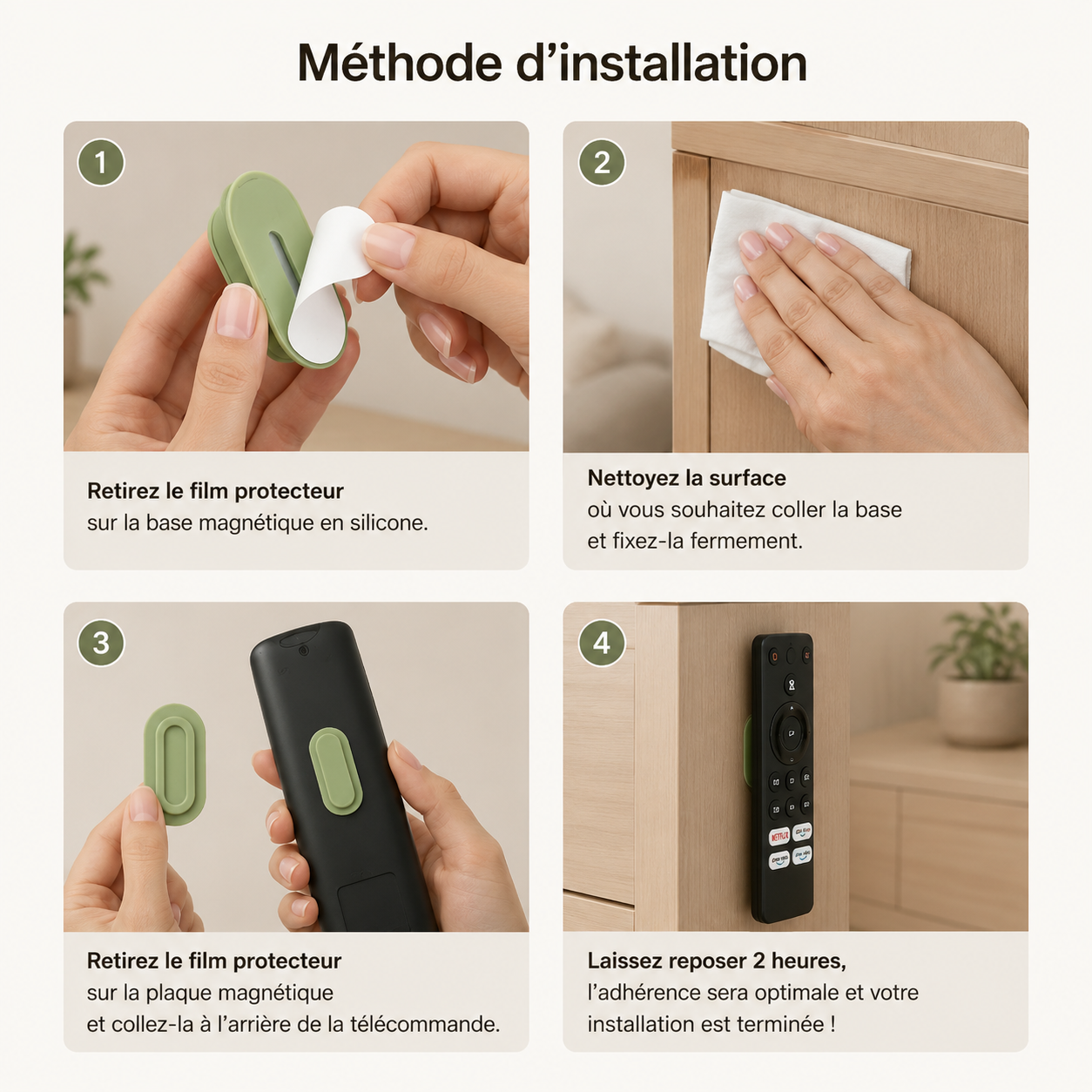 Support magnétique pour télécommandes