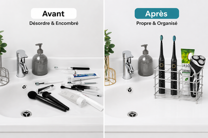 Porte-Brosses à Dents en Acier Inoxydable