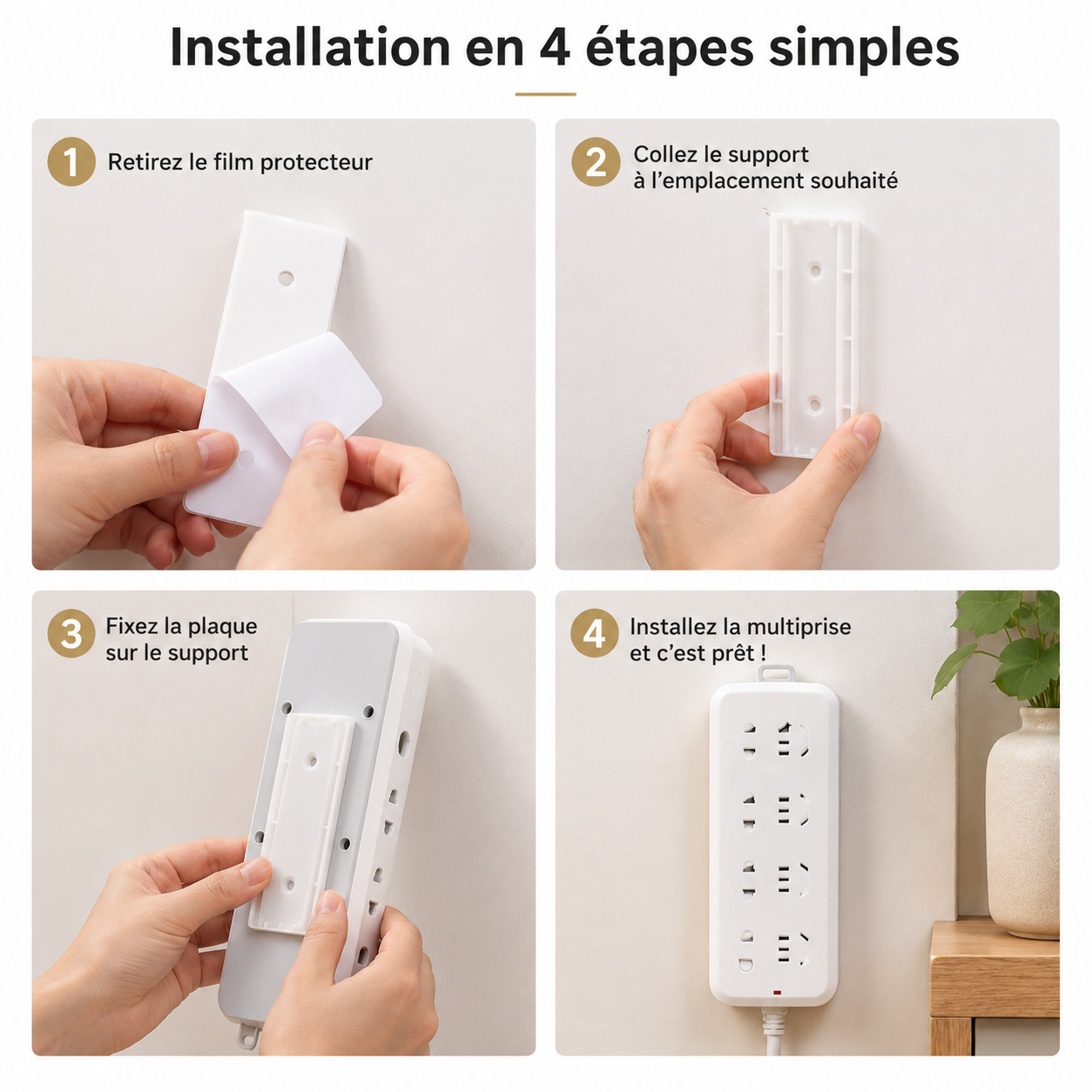 Fixateur de prise  auto-adhésif