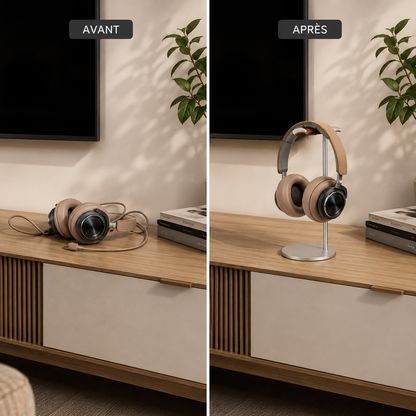 Support Casque de Bureau en Aluminium – Élégance & Organisation