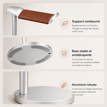 Support Casque de Bureau en Aluminium – Élégance & Organisation