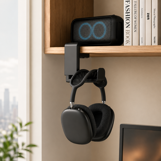 Support Casque de Bureau Rotatif