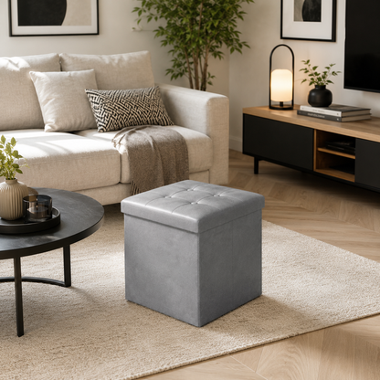 Pouf de rangement pliable 50 L