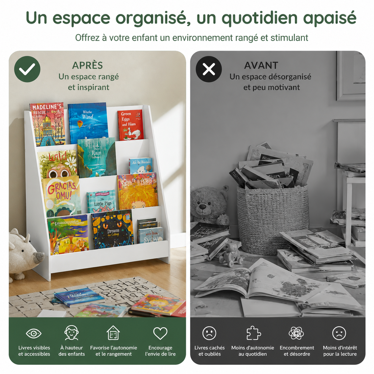 Bibliothèque Montessori enfant