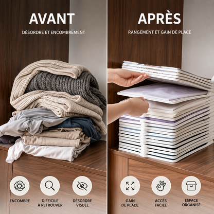 Organisateur de vêtements empilable