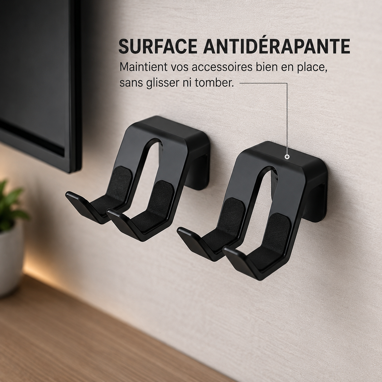 Support mural multifonction pour accessoires TV