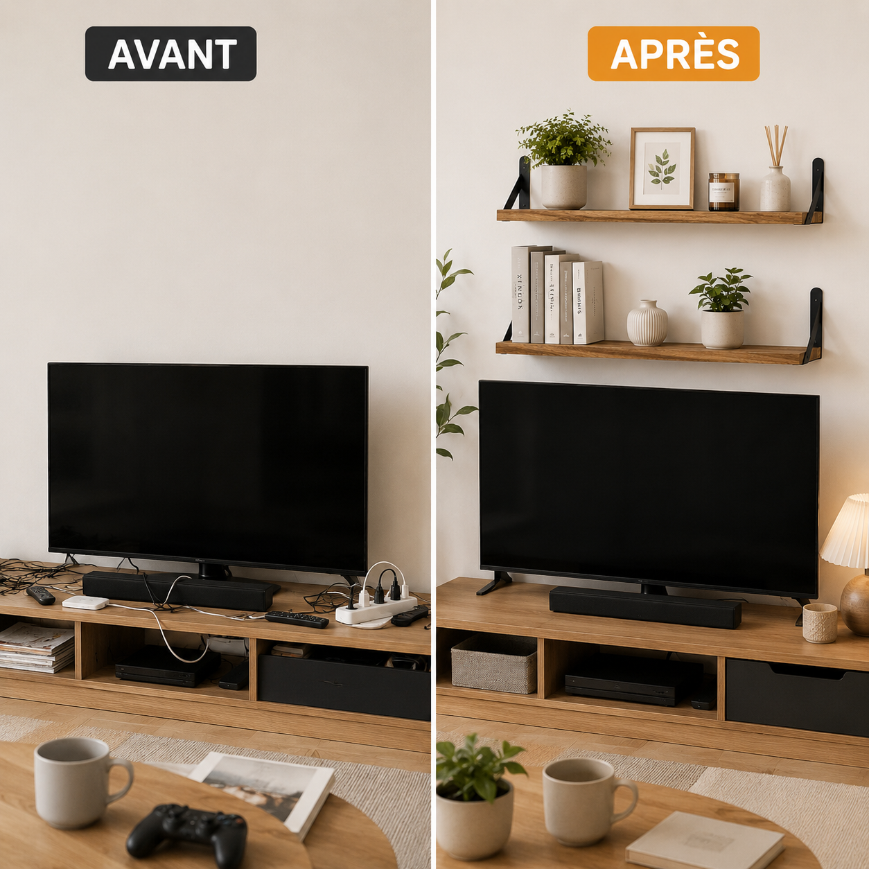 Étagère murale flottante en bois