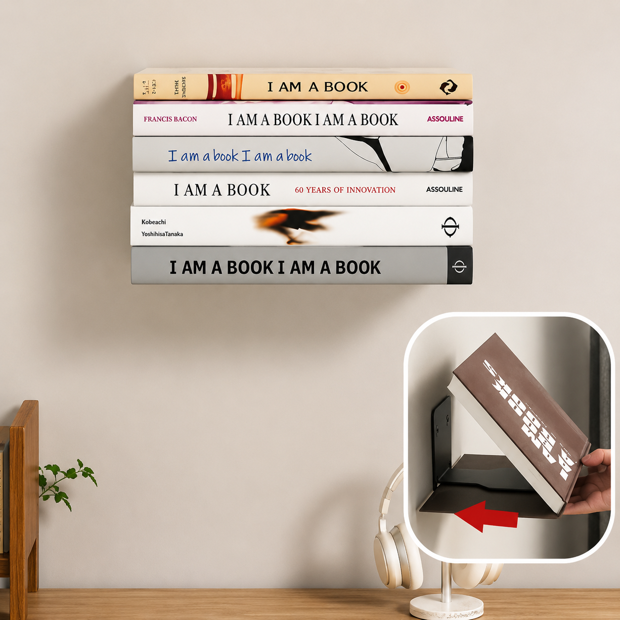 Étagère Murale Invisible pour Livres