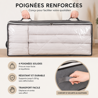 Sac de rangement sous le lit pliable avec fenêtre transparente