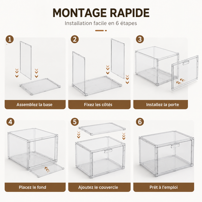 Boîte de rangement empilable pour chaussures